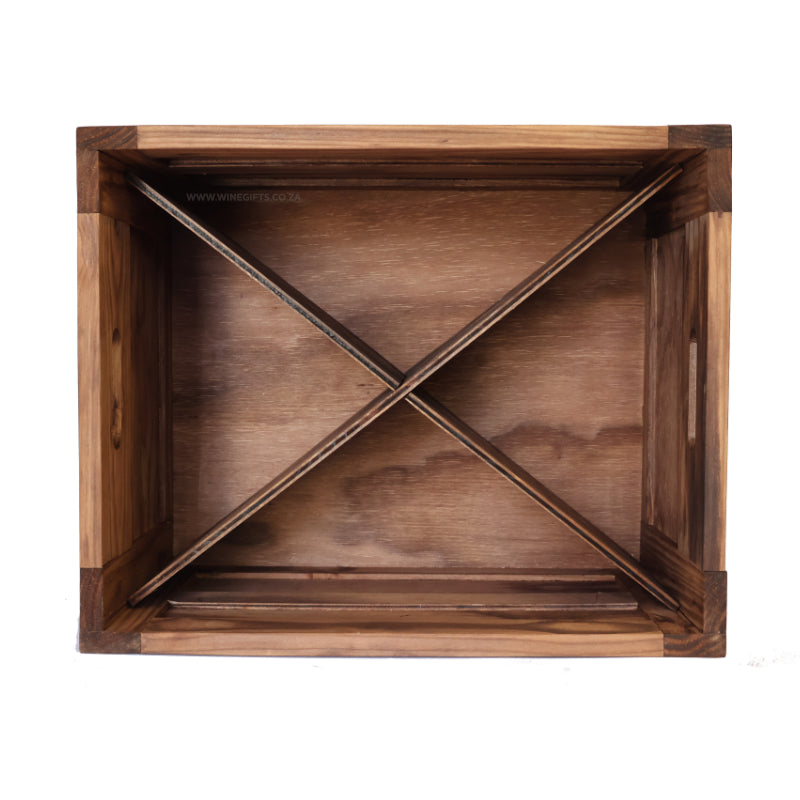 24 Bottle Triangle Compartment Wine Crate
