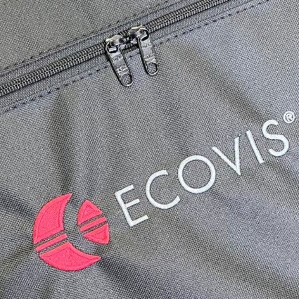 Black bag with 'ECOVIS' logo and zipper detail