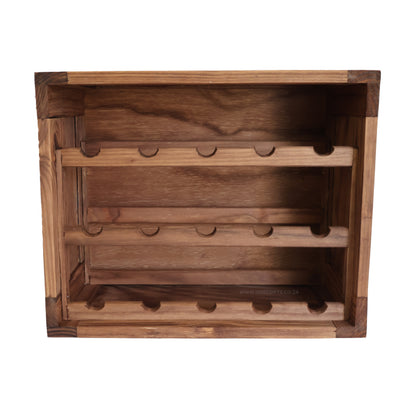 15 Bottle Scallop Compartment Wine Crate