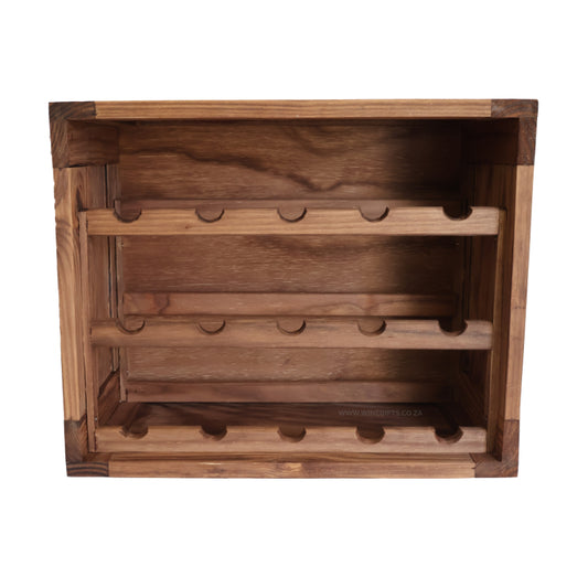 15 Bottle Scallop Compartment Wine Crate