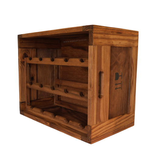 15 Bottle Scallop Compartment Wine Crate