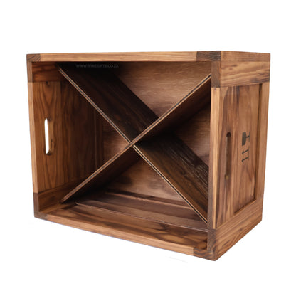 24 Bottle Triangle Compartment Wine Crate