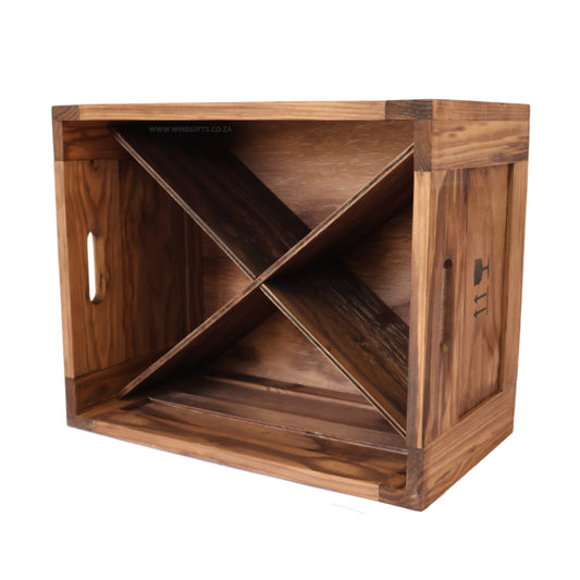 24 Bottle Triangle Compartment Wine Crate