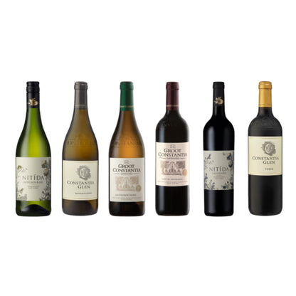Collection of wine bottles from different brands on a white background