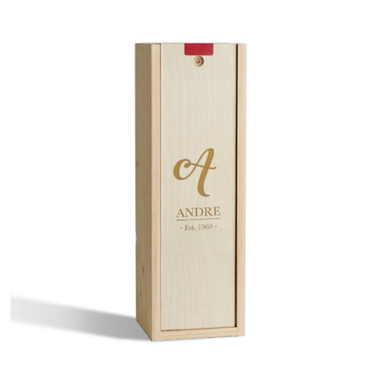 One Bottle 750ml Premium Sliding Lid Box - Incl. Laser Engraving
