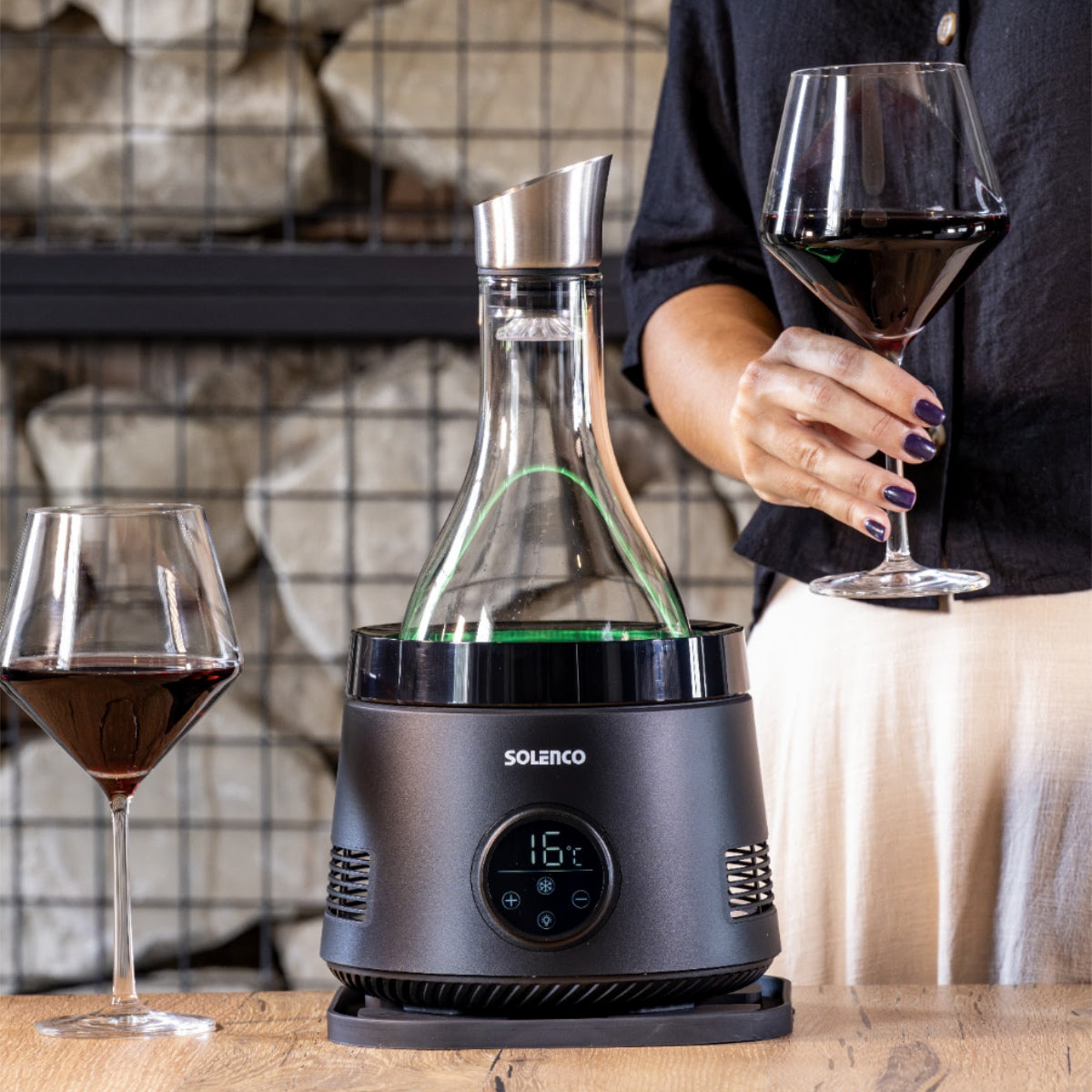 Solenco Life Wine Cooler with Decanter