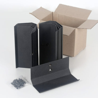 Set of 10 wine cradles and brown packaging box.